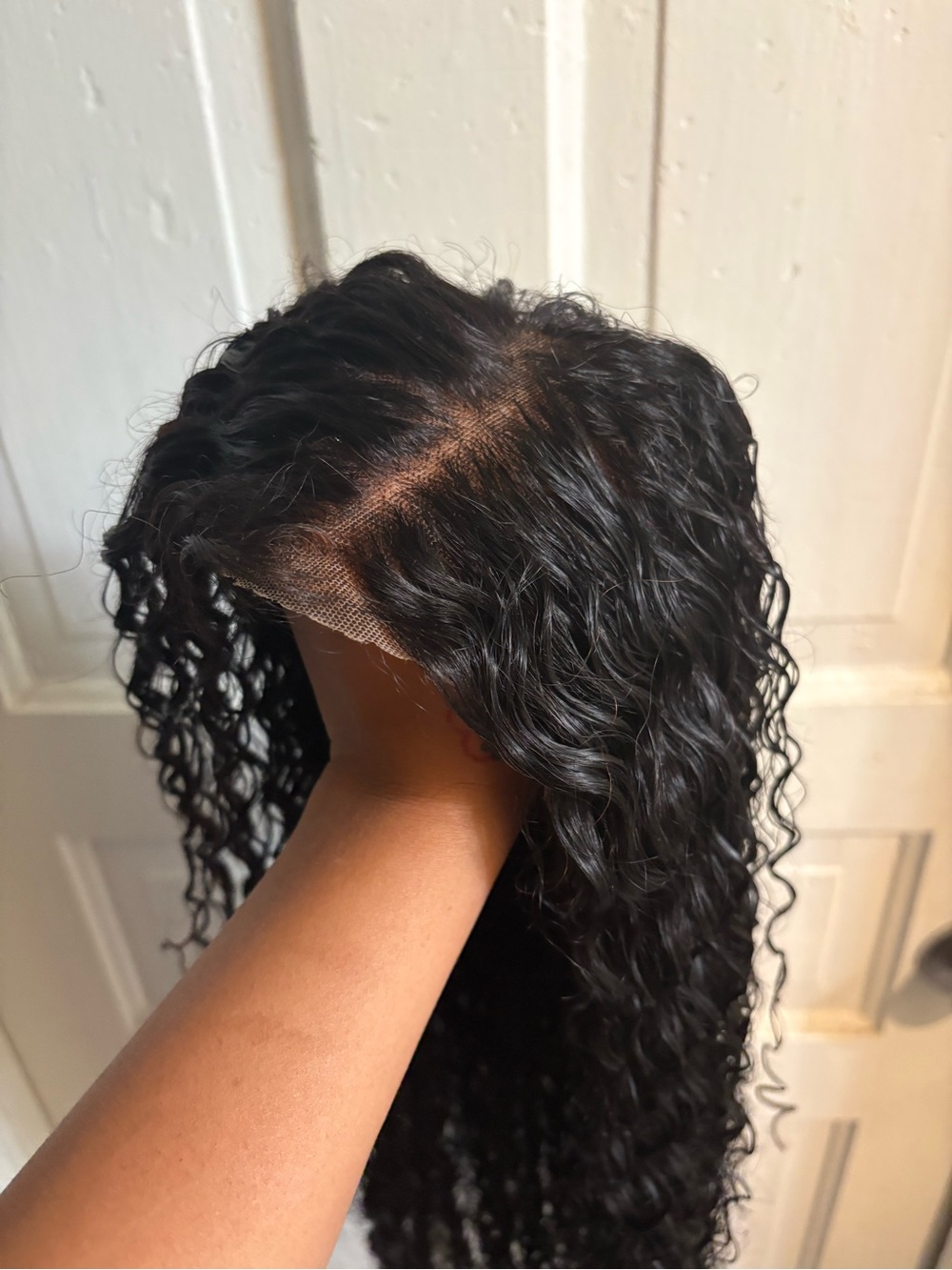 Lace Front Curly Wig - Black